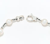 JAI Sterling Silver Cultured Pearl 2.7mm Box Chain Bracelet, 8-1/4"